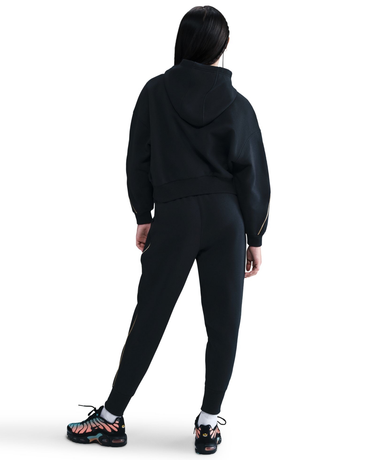 Nike Sportswear Club Fleece Big Kids' (girls') Oversized Jogger Pants In Black