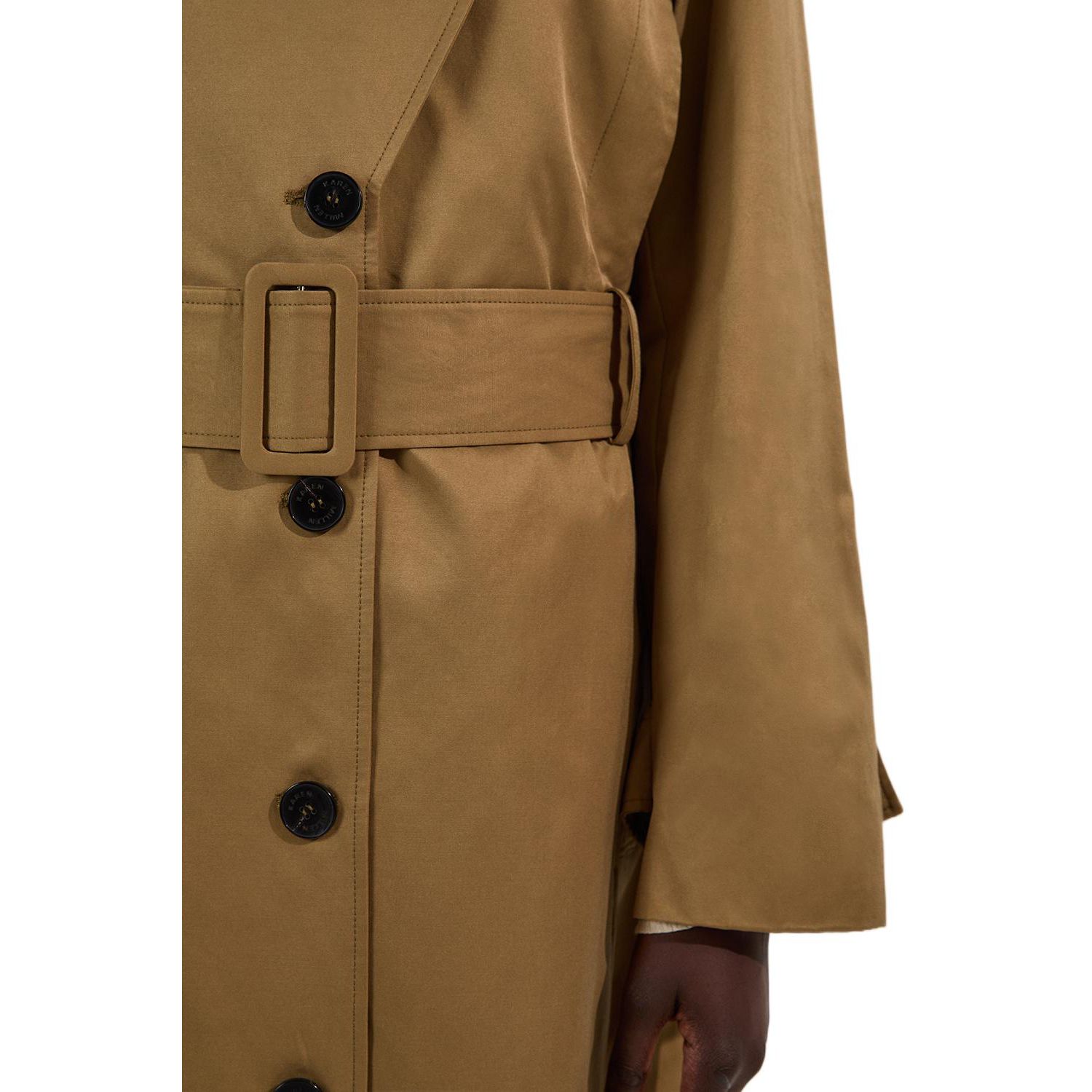 Women's Strong Shoulder Belted Maxi Trench Coat