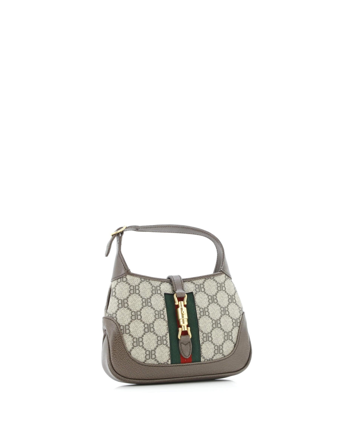 Pre-Owned Balenciaga Mini x Gucci The Hacker Project Jackie 1961 Hobo Bb Coated Canvas