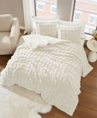 Bubble Faux Fur 2-Pc. Comforter Set, Twin/Twin XL