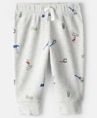 Baby Boys' Construction Thermal Bodysuit and Pants, 2-Piece Set