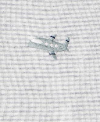 Baby Boys' Airplane Print Long-Sleeve Bodysuit and Pants, 3-Piece Set