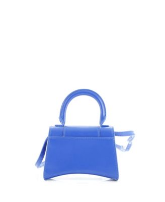 Mini Hourglass Chain Top Handle Bag Leather