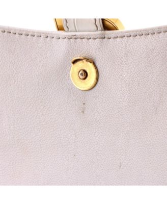 Hourglass Chain Wallet Embossed Leather