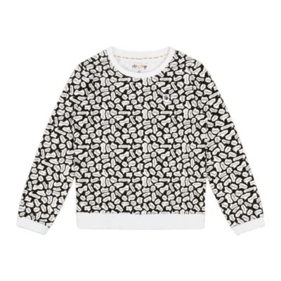 Kids Crewneck Sweatshirt and Jogger Pants Set - Black/White-Hello