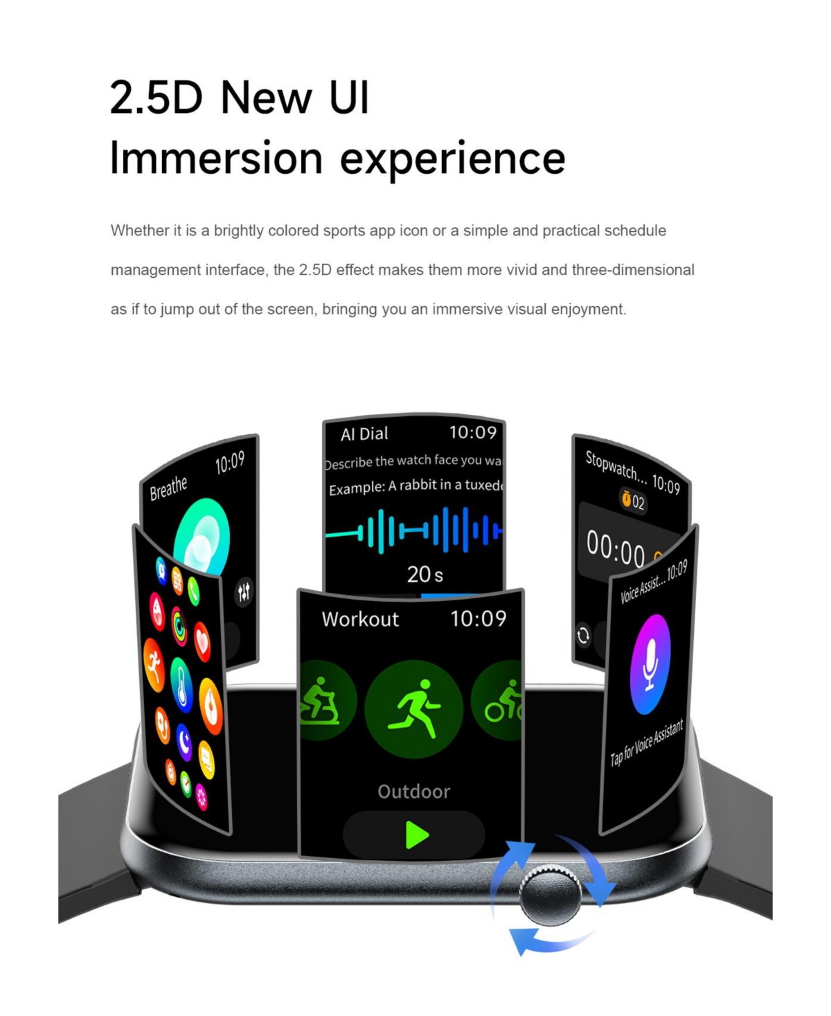 Ruxing Smart Ultra-thin 1.85" Hd Watches Outdoor sports multifunctional With Bluetooth Call, Health Monitoring, IP67 for Women Men