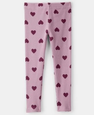 Girls' Toddler 2T-5T Half-Zip Sweatshirt and Leggings, 2-Piece Set