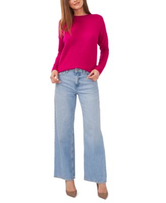 Women's Cozy Crewneck Long-Sleeve Extend-Shoulder Sweater