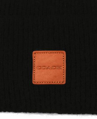 Men's Leather Patch Bean Hat