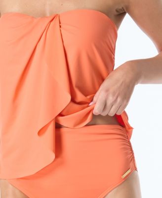 Strapless Draped Tankini Top