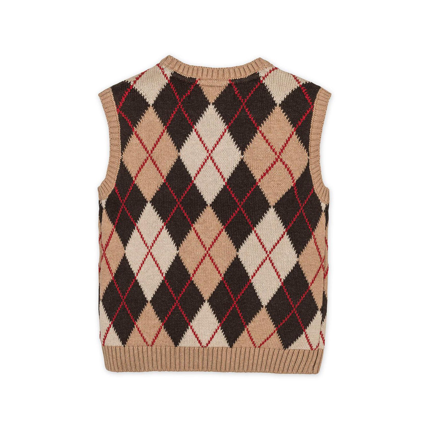 Hope and Henry Little and Big Boys' Organic V-Neck Argyle Sweater Vest
