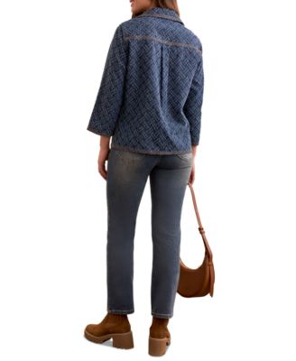 Women's Textured Lightweight Collared Top