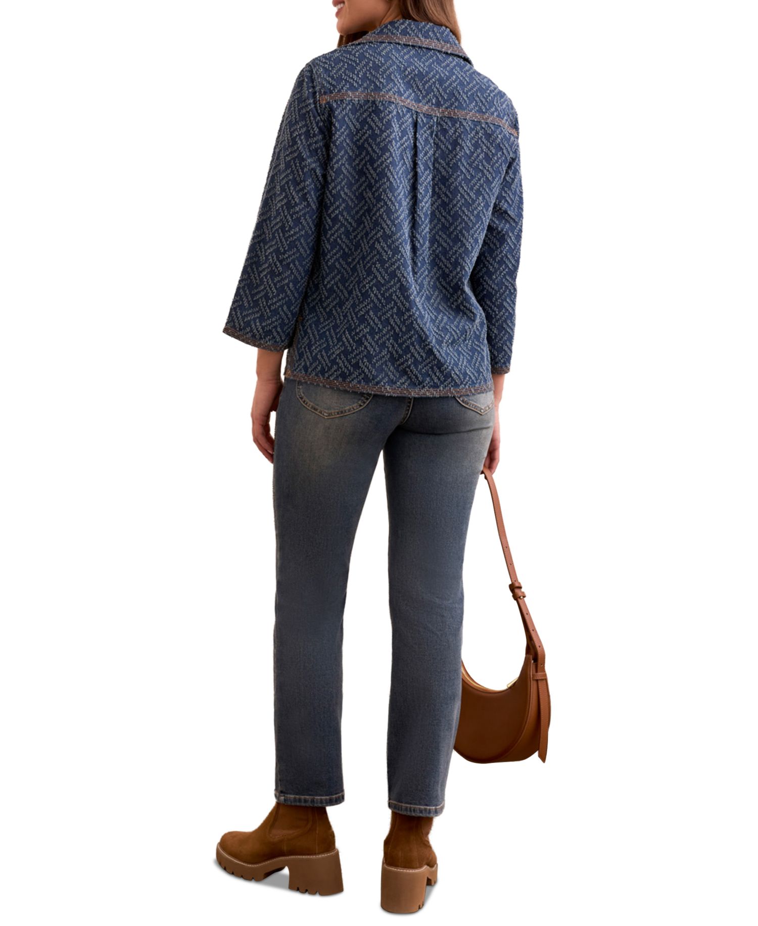 Women's Textured Lightweight Collared Top