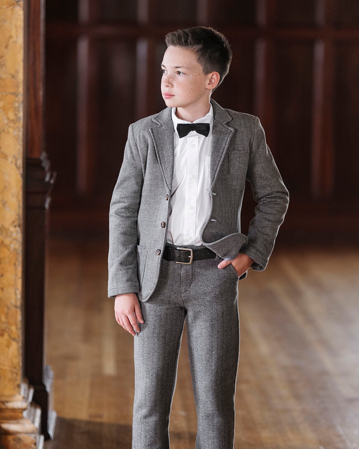 Hope & Henry Toddler Boys' Fleece Suit Blazer Made with Organic Cotton