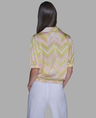 Women's Printed V-Neck Top