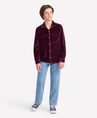Boys' 5-18 Fine Wale Cord Button Down Shirt