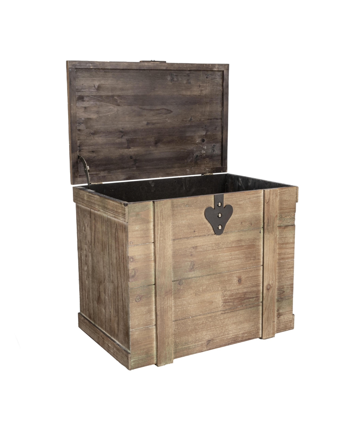 Household Essentials Antiqued Decorative Trunk, Large, Chinese Fir Panel and Mdf