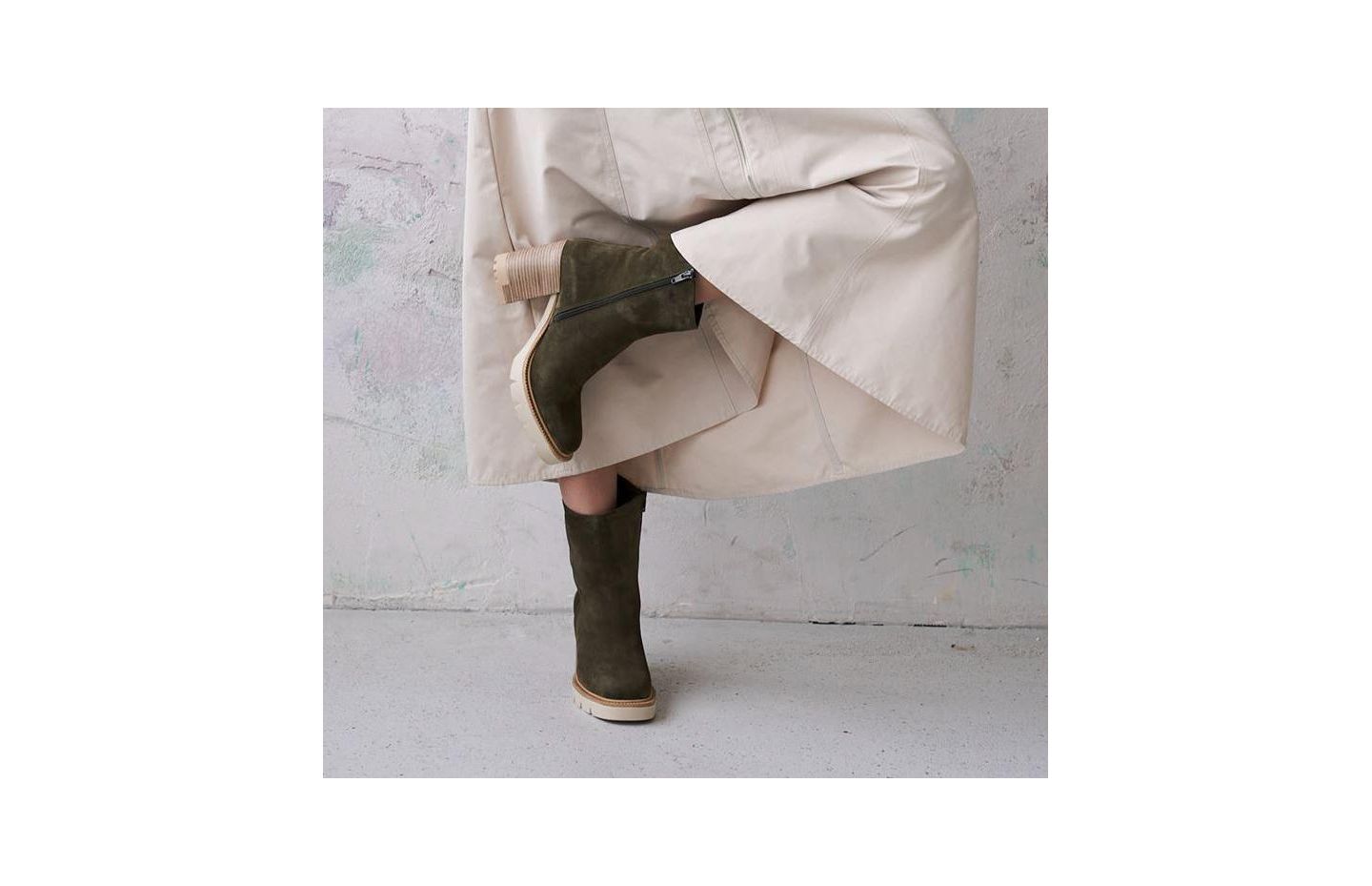 Женские ботинки Bueno Elliott Boot, цвет: Армейский зелёный нубуковый — фото 8