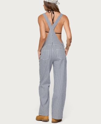 Women's Tamsin Striped Denim Overalls