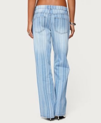 Women's Tera Striped Low Rise Jeans