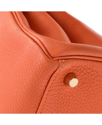Kelly 28 Handbag Orange Togo with Gold Hardware