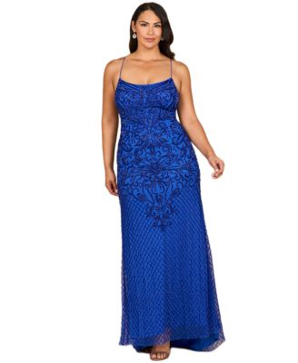 Women's Lace Up Open Back Beaded Dress