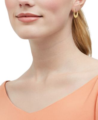 Round Hoop Earrings in 14k Yellow Gold