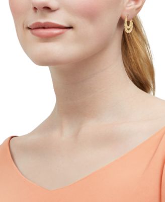 Double Hoop Earrings in 14k Yellow Gold