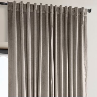 Extra Wide Signature Plush Velvet Hotel Blackout Curtain