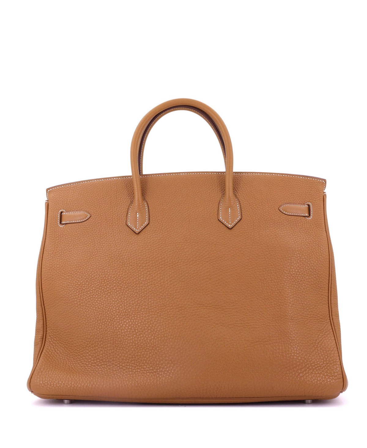 Pre-Owned Hermes Birkin 40 Handbag Brown Togo with Palladium Hardware