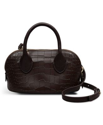 The Muriel - Faux Croc Mini Ziptop Grab Bag