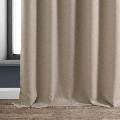 Faux Linen Hotel Blackout Curtain