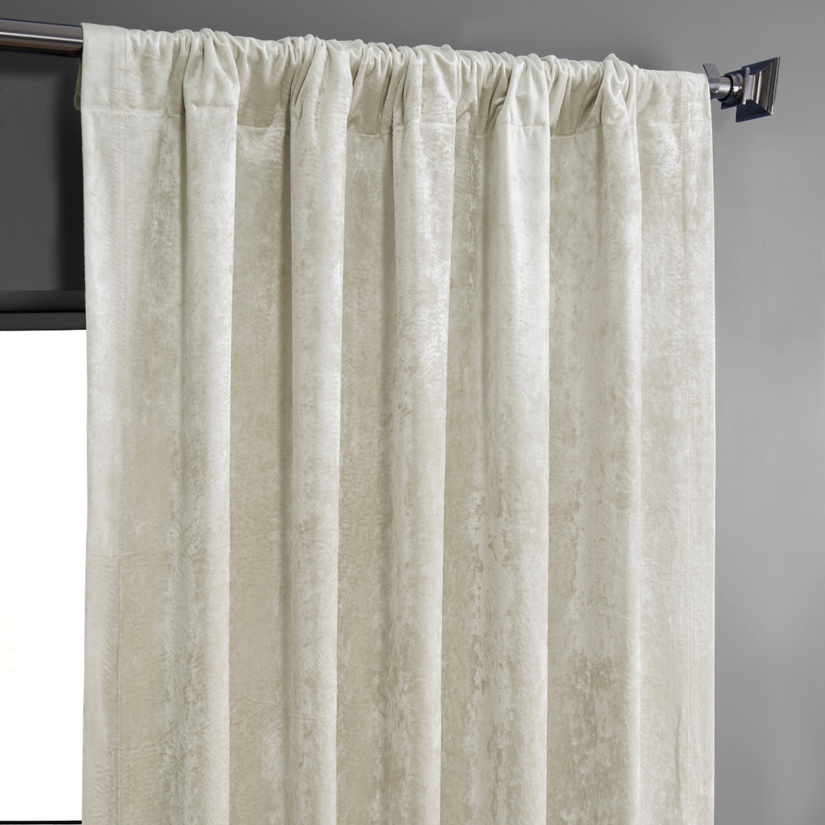 Half Price Drapes Champagne Lush Crush Velvet Room Darkening Curtain