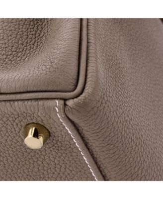 Kelly 28 Handbag Grey Togo with Gold Hardware