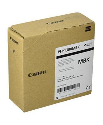 2x PFI-1300 330ml Matte Black Pigment Ink Tank for Select imagePROGRAF PRO Series Large-Format Inkjet Printers