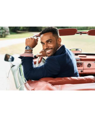 Men's Chronograph Silver Tone Stainless Steel Bracelet Watch, 40mm