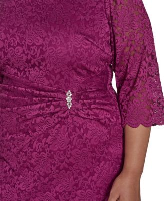 Plus Size Ruch Detail Sheath Dress