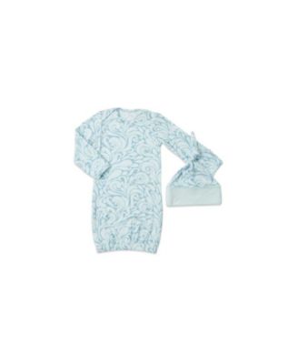 Baby Grey by Everly Grey Baby Boys Grey by Everly Grey Long Sleeve Gown Hat Set - Waves 30$
