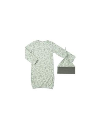 Baby Grey by Everly Grey Baby Boys Grey by Everly Grey Long Sleeve Gown Hat Set - Sage doodle 15$