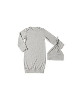 Baby Grey by Everly Grey Baby Boys Grey by Everly Grey Long Sleeve Gown Hat Set - Heather grey solid 30$