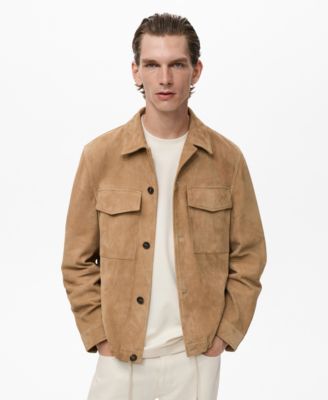 MANGO - Men's 100% Leather Pockets Jacket