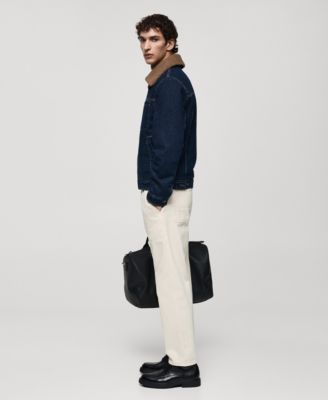 Men's Shearling Lining Denim Jacket