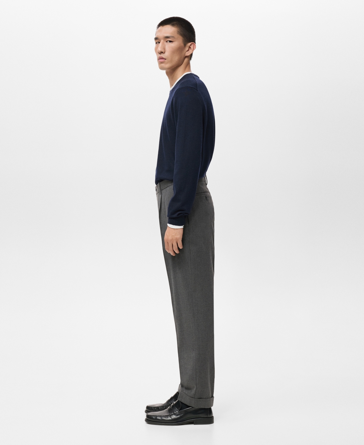 Mango Men's Regular-Fit Pleated Pants