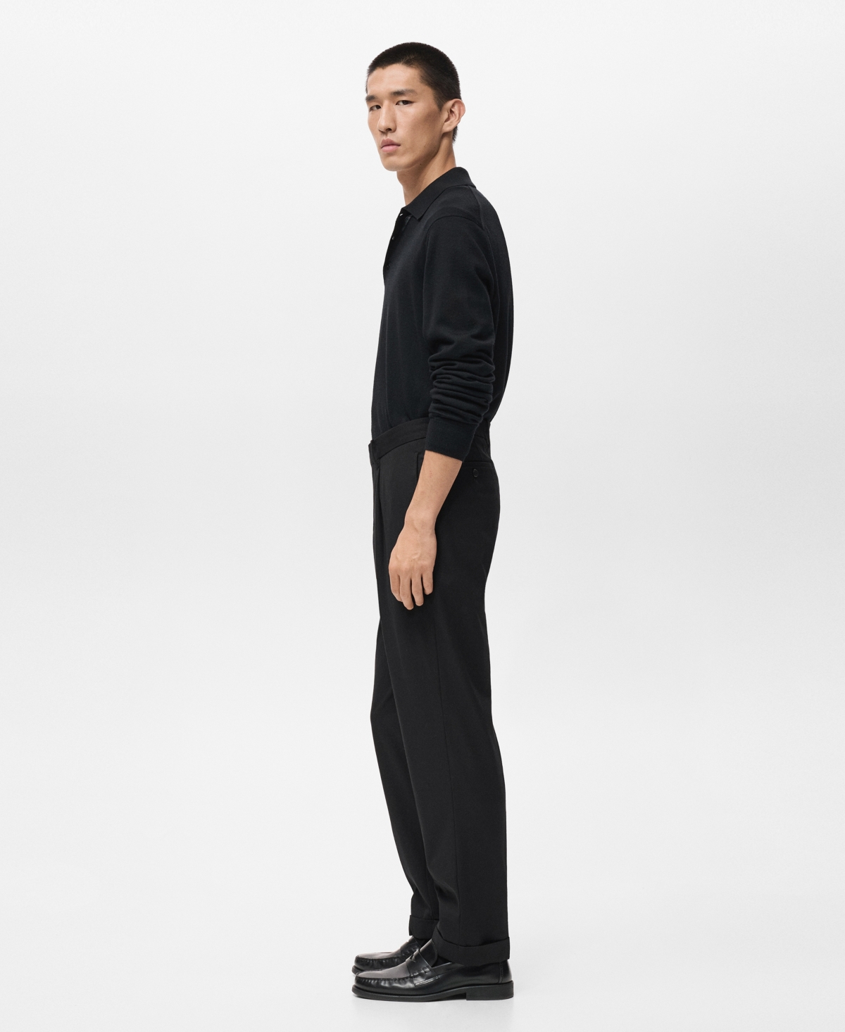 Mango Men's Regular-Fit Pleated Pants