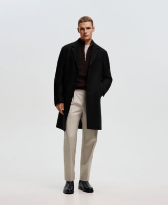 Men's Regular Fit Pleated Cotton Pants