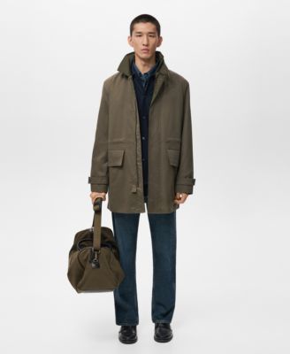 Men's Pockets Water Repellent Cotton Parka