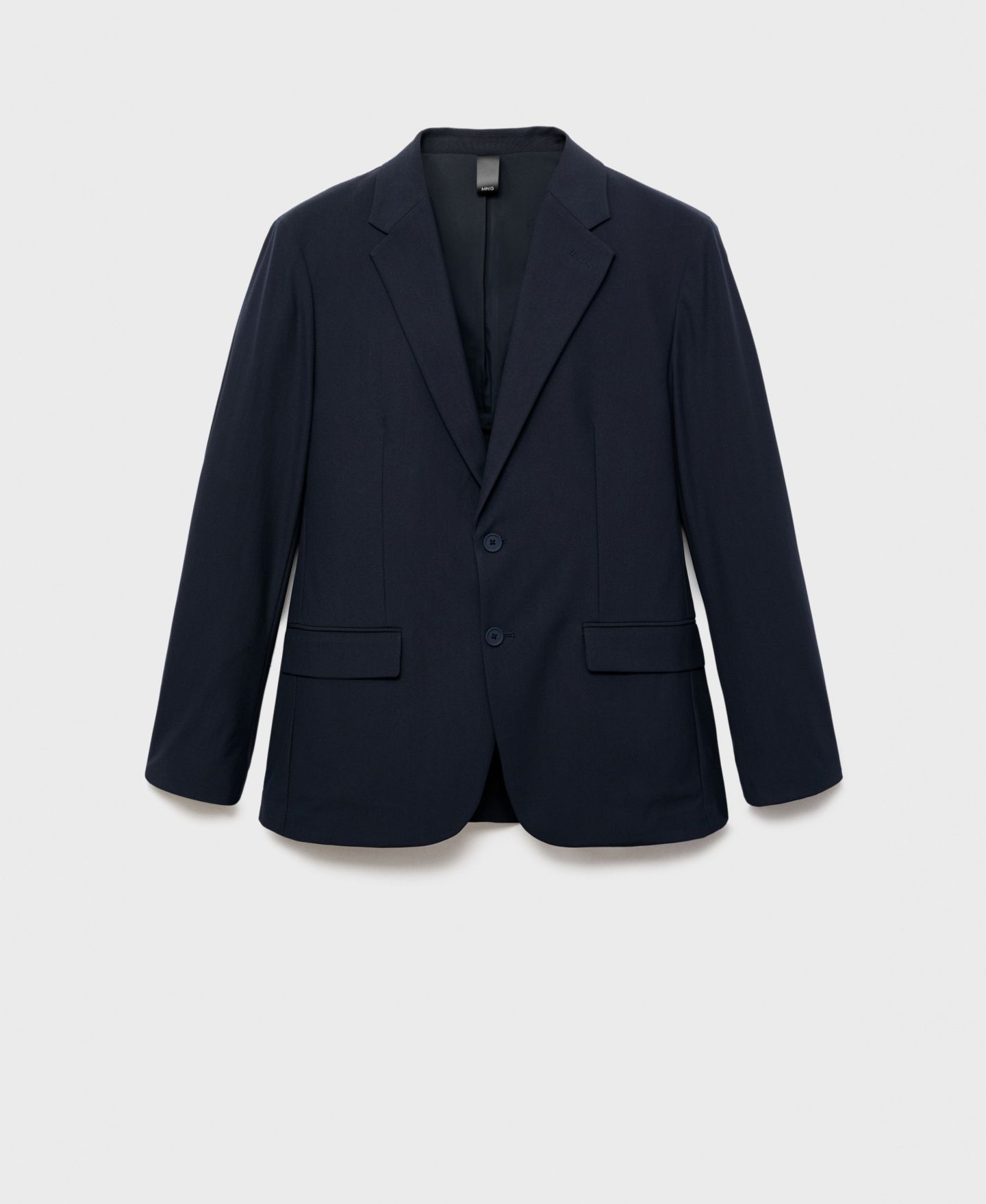 Мужской пиджак MANGO Zurich Slim Fit Thermolite Suit, цвет: Тёмно-синий — фото 7