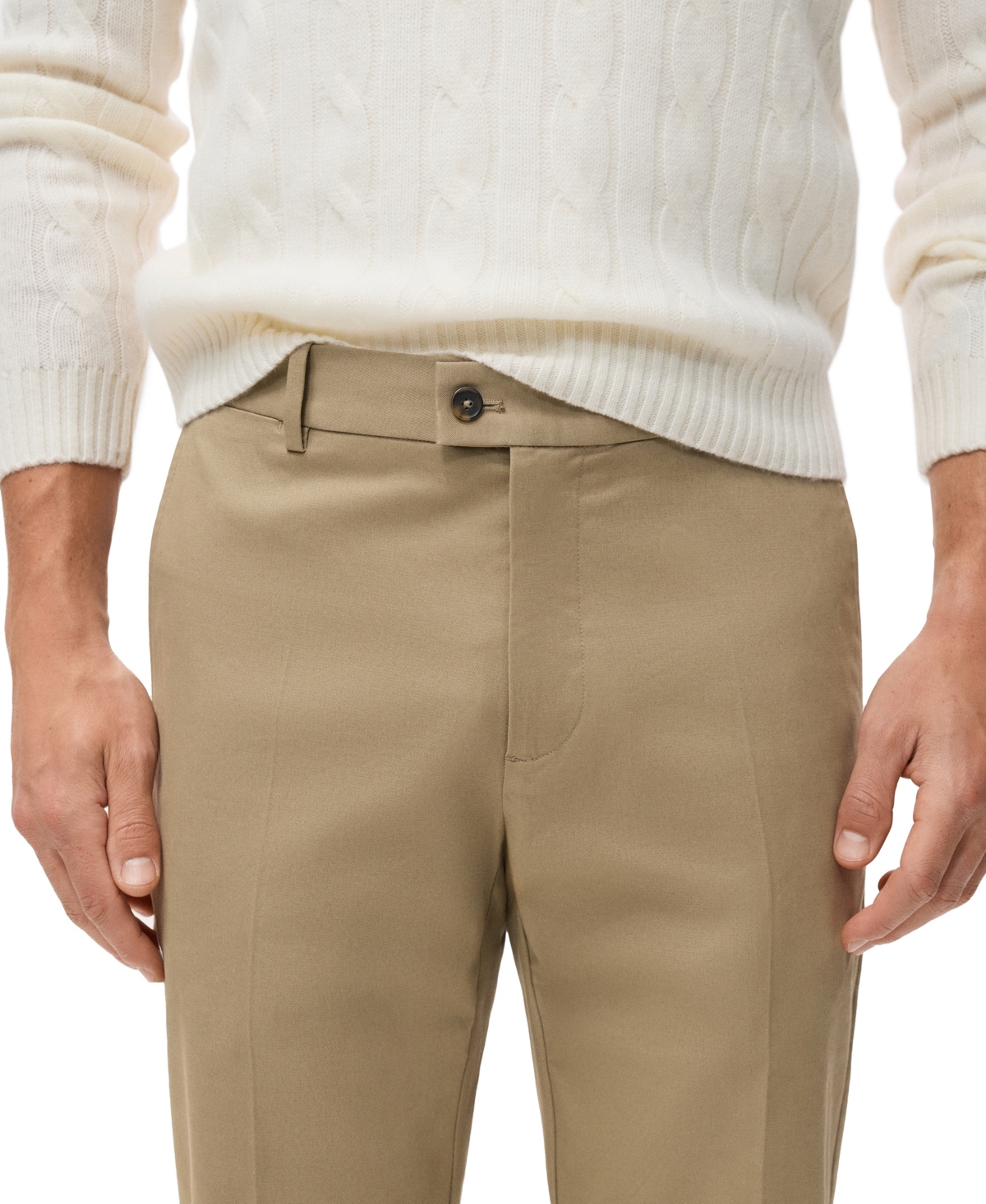 Mango Men's Regular-Fit Cotton Pants