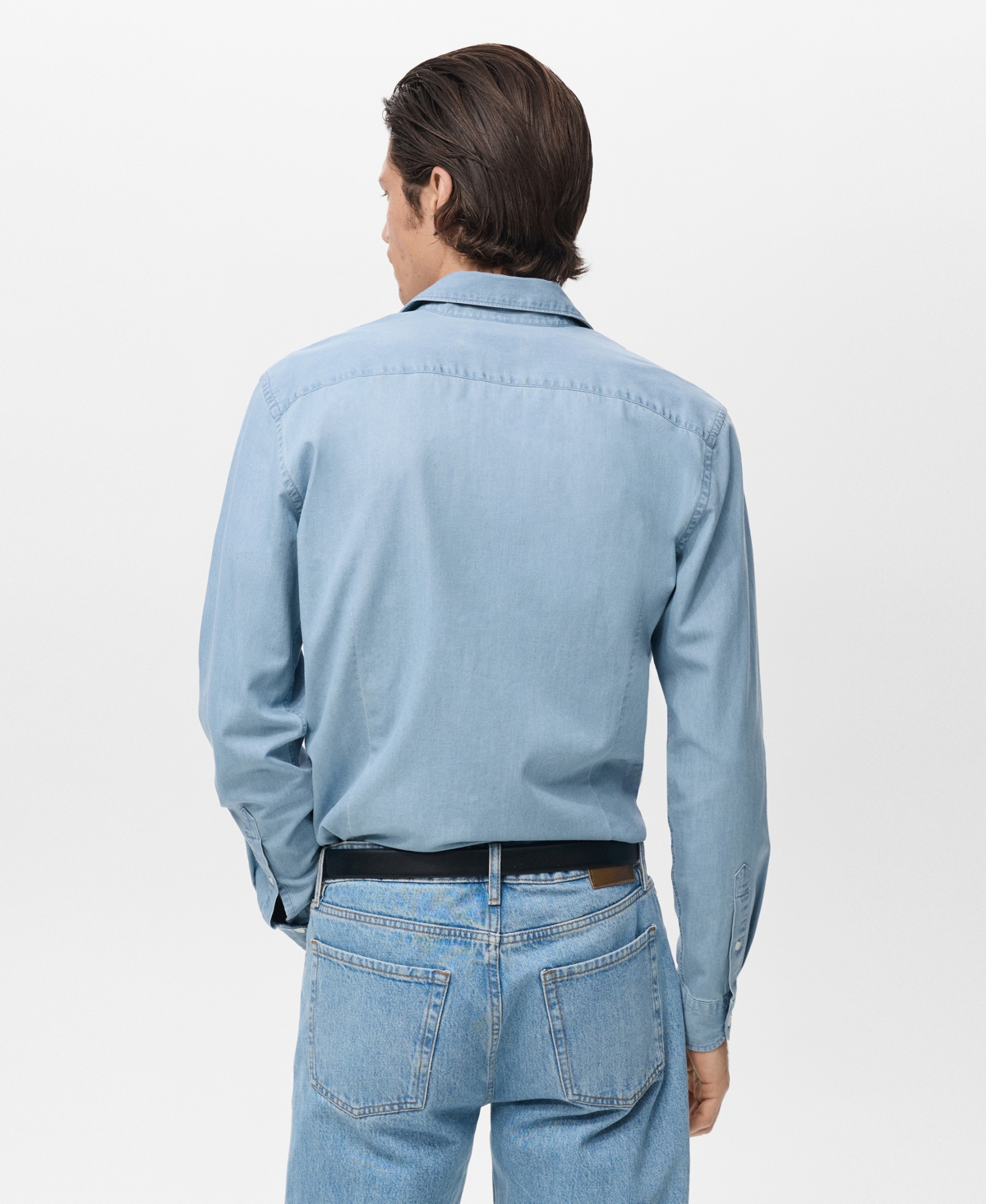 Mango Men's Cotton Chambray Shirt