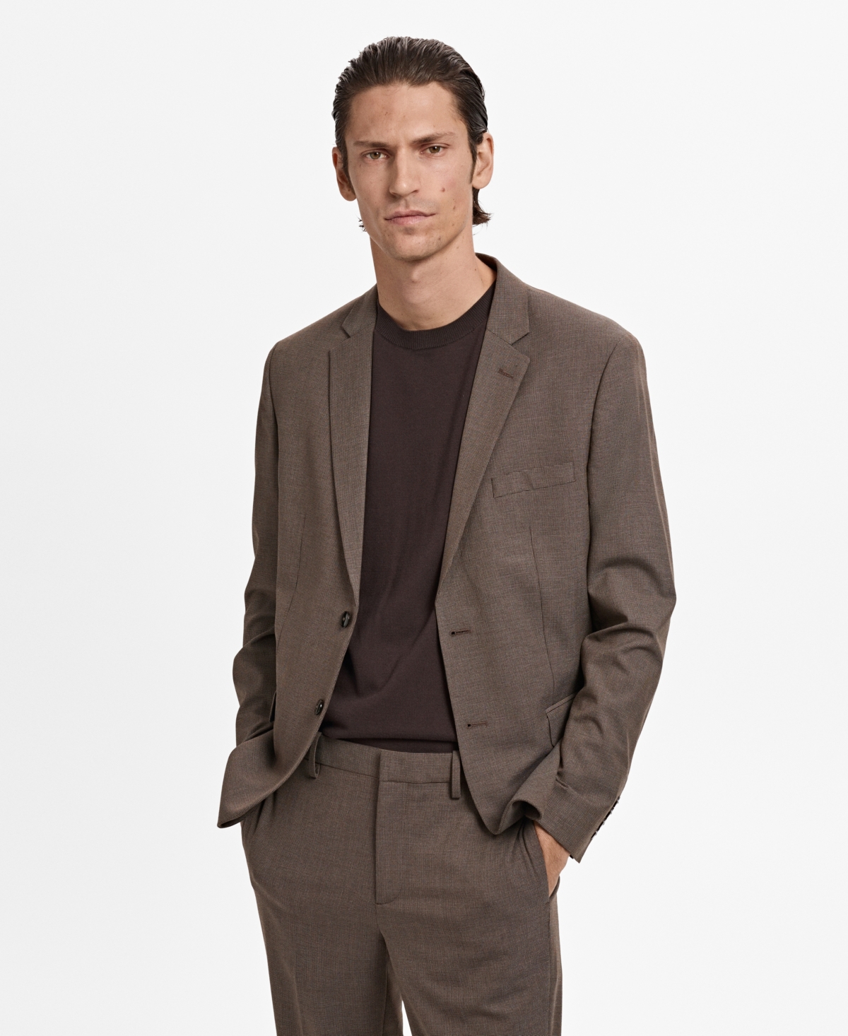 Mango Men's Stretch Fabric Super Slim-Fit Suit Jacket